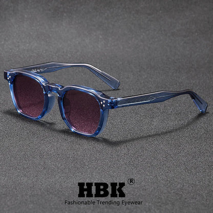 HBK Fashion Retro Men Sunglasses Classic Square Frame  Design Sun Glasses Women Outdoor Travel Party Business Festival Gift