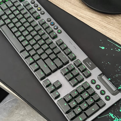 Tecla texturada antiderrapante transparente retroiluminada G915 913 TKL G815 G813, compatível com teclado mecânico Logitech