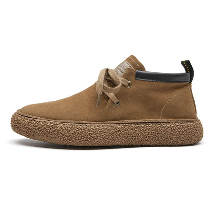 Luxury Brand Men Suede Leather Casual Shoes Genuine Leather Natural Handmade Anti-Skid Design Spring Autumn