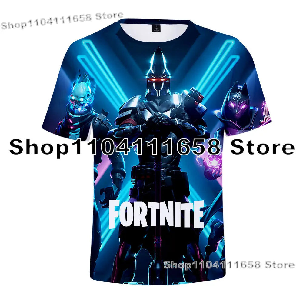 T-shirt Banana Peely para mulher, criança e homem, inspirado em F-Fortnite — T-shirt 3D estampada Battle Royale, top de verão, presente de aniversário