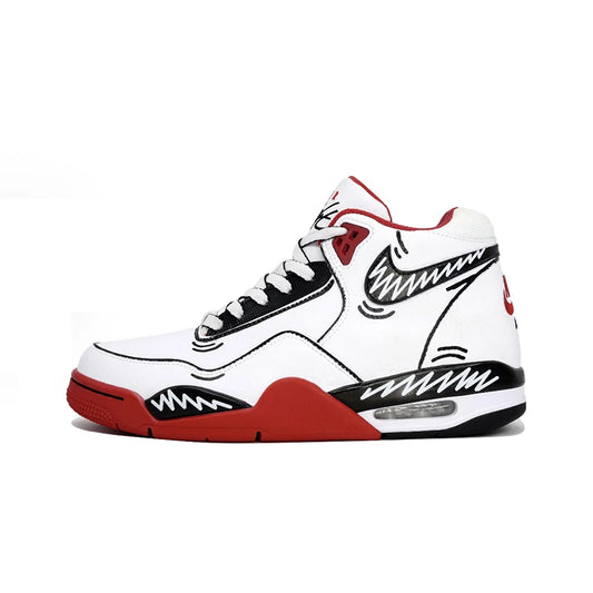 Custom Sneakers Nike Flight Legacy Sneakers "Kaleidoscope Play" Graffiti Mid-Top Retro Basketball Shoes with Gift Bag For Men