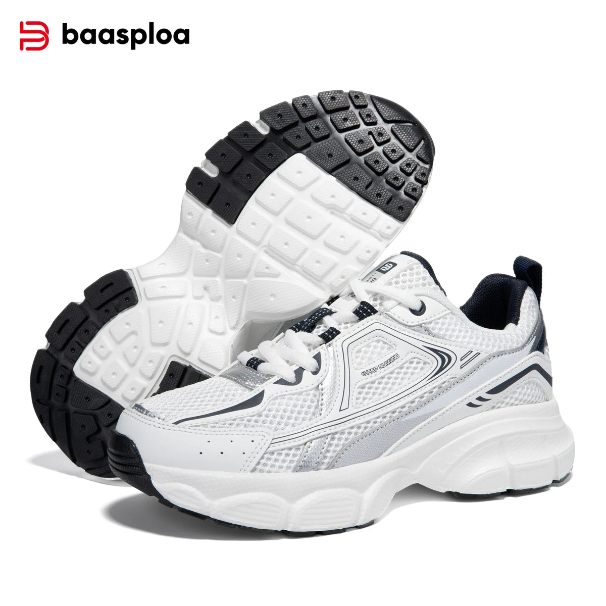 Baasploa Women Running Shoes Fashion Lightweight Mesh Non-slip Jogging Sneaker Female Outdoor Breathable Colorful Casual Shoes