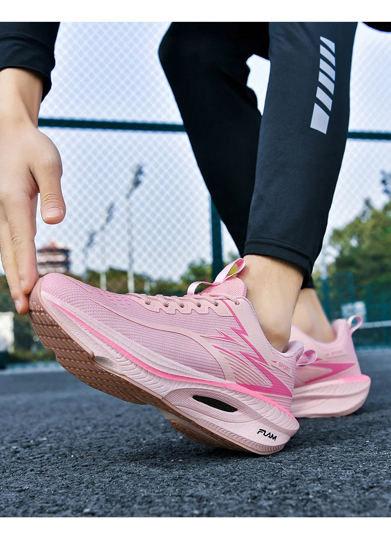 Men Sports Running Shoes Marathon Air Cushion Breathable Lightweight Comfortable Women Outdoor Athletic Sneakers Jogging Tenis