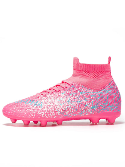 AG /FG Athletic Soccer cleats PU Fabric Comfort Upper TPU Anti-slip Long Studs Sole Reliable Quality Adult Kids Training Shoes