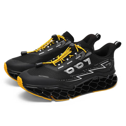 Summer Hot Selling Professional Mens Sports Shoes Marathon 3D Printed Sole Running Shoes Foot Protecting Commuting Walking Shoes