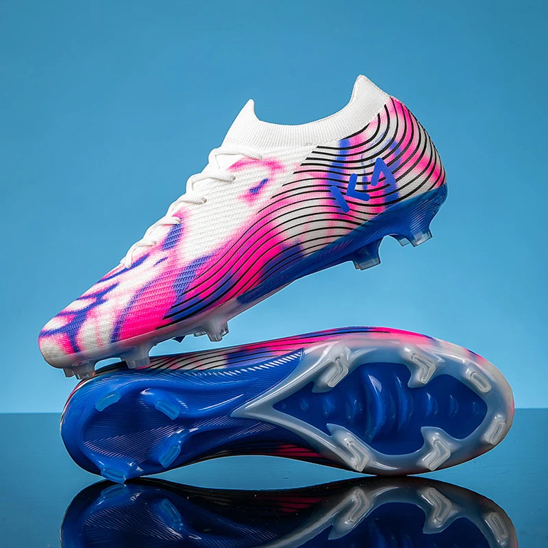 New Men Soccer Shoes Cleats High-quality Football Boots Hot-selling Sneakers Grass Non-Slip Boys Match Outdoor High-top Light