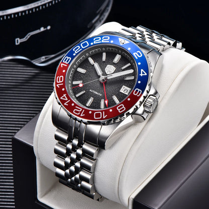 2026 RollsTimi New Men's Watches Luxury GMT Automatic Watch For Men Mechanical Wristwatch AR Sapphire Mirror Luminous Clock NH34