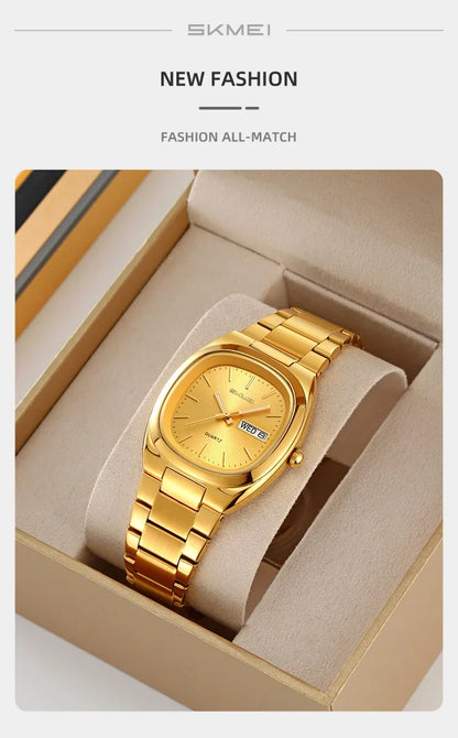 SKMEI 2420 Casual Female Wristwatch Dress For Women Ladies Business Steel Clock Fashion Quartz Date Time Women Luxury Watches