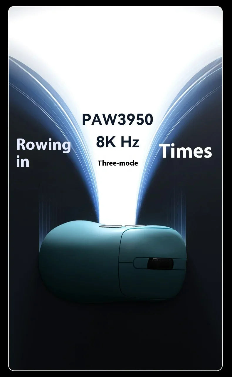 AJAZZ AJ179 APEX Gaming Mouse with Color Screen Dock, Tri-Mode Wireless Gaming Mouse, PAW3950 Sensor, 8000Hz Polling Rate, Magnetic Charging