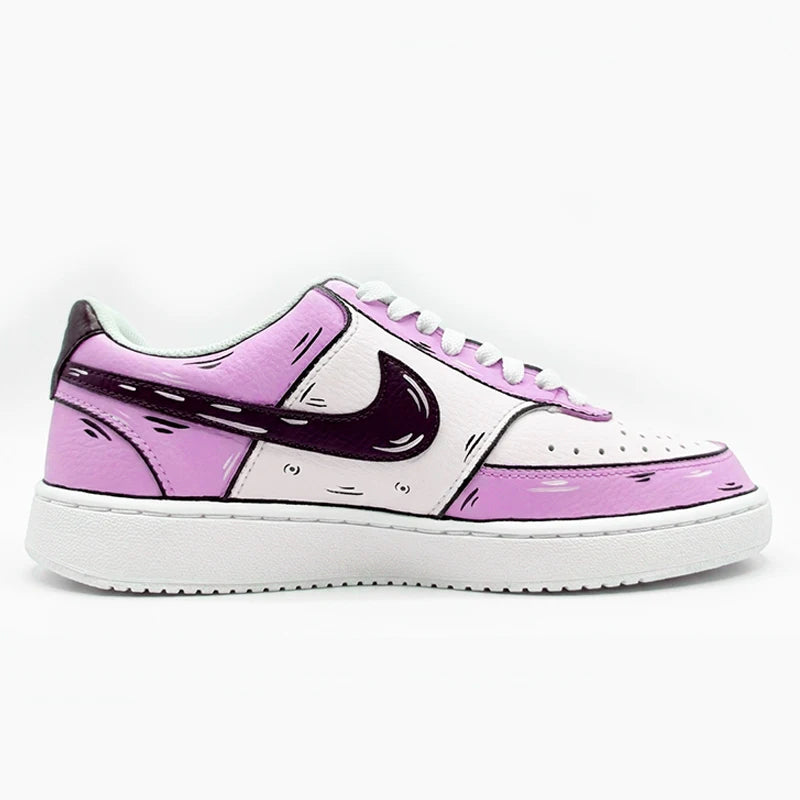 Custom Sneakers Custom Sneakers NIKE COURT VISION  Messy Line Design Couple Matching Shoes Unisex Low-Top Skate  retro shoes