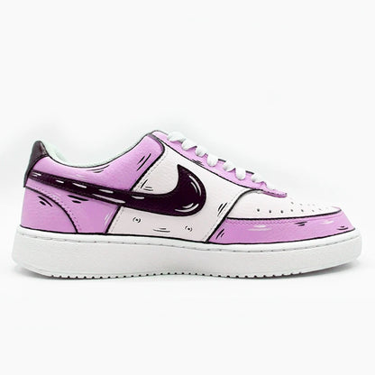 Custom Sneakers Custom Sneakers NIKE COURT VISION  Messy Line Design Couple Matching Shoes Unisex Low-Top Skate  retro shoes