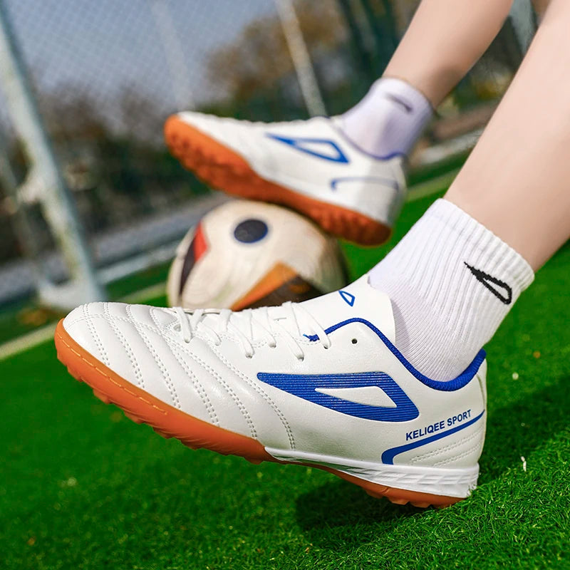 Hot Sale Best-selling Unisex Youth Football Boots Turf Cleats Anti-slip Breathable Leather Upper Lightweight Durable Soccer Trai