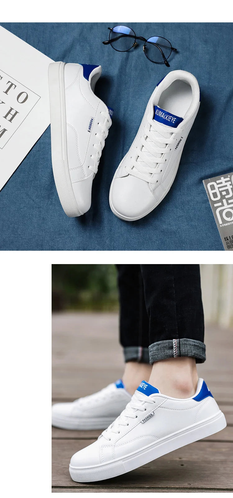 Scarpe da skateboard casual da uomo, scarpe bianche, scarpe da tempo libero per attività all'aperto, sneakers, scarpe da passeggio traspiranti, scarpe basse, Chaussure Homme 39-48