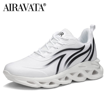 Baskets imprimées « Flame » pour homme, chaussures de sport Flying Weave, chaussures de course confortables, chaussures de sport pour homme pour l'extérieur
