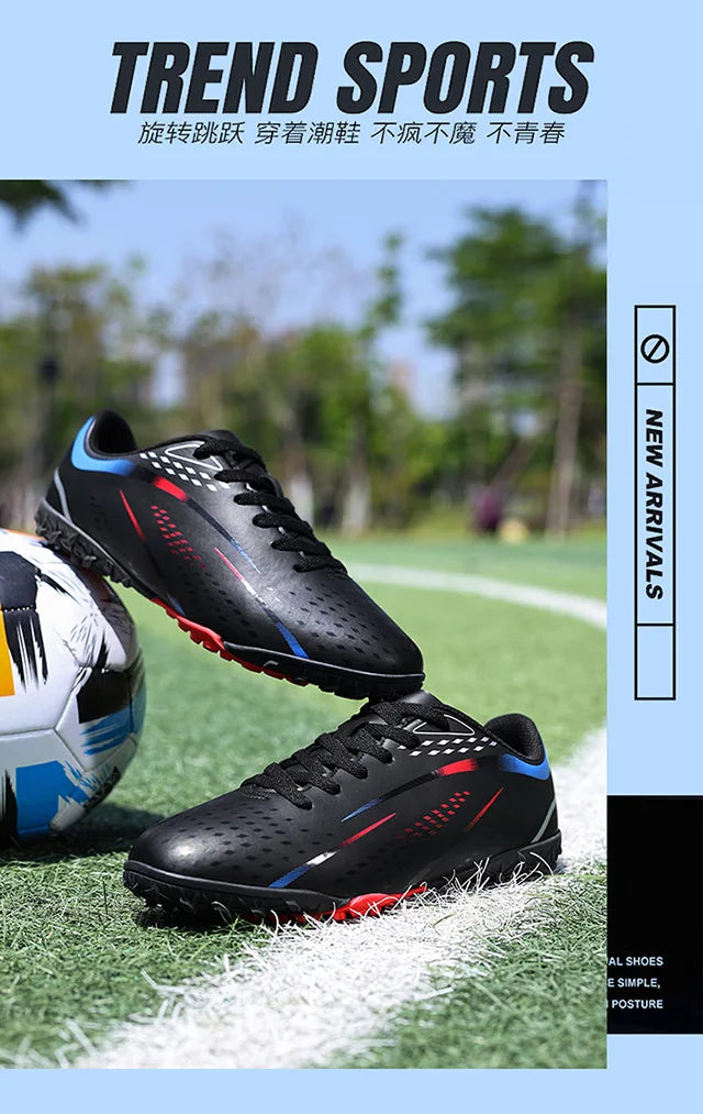 Professional Turf Soccer Shoes Men Cleats Non-Slip Training Football Shoes Boy Artificial Grass Breathable Athletic Soccer Shoes