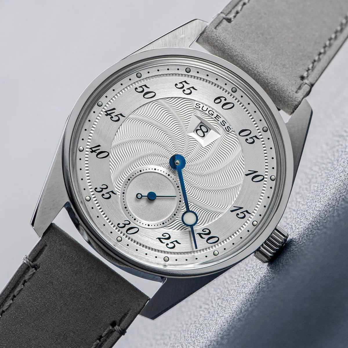 Sugess Mens Watch Automatic ST1721 Movement Aventurine Mechanical Wristwatches Hardlex Glass Fashion Simple Business Clock S451