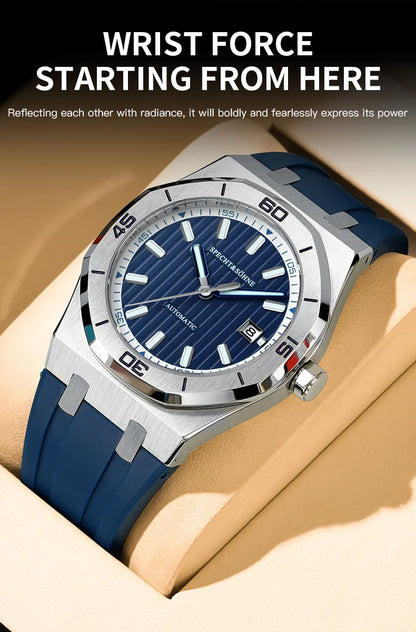New Luxury Specht & Söhne Automatic Mechanical Watches Japan 8215 Movt Stainless Steel Watch Sapphire Crystal Waterproof 40MM