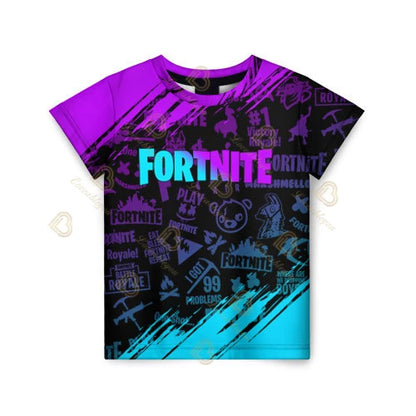 T-shirt Fortnite 2026 para rapaz, verão, anime, gaming, T-shirt para todos, camisola gira, T-shirt básica Battle Gamer, manga curta para homem