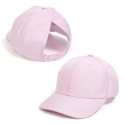Hot High Ponytail Kids Hat Baseball Cap For Girls Boys Travel Sun Hat Adjustable Children Peaked Caps Hollow Back Ponytail Caps