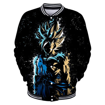 Dragon Ball Streetwear Baseball Uniform for Man Women Son Goku Adults Costumes Jackets Spring Fall Coat Cardigan Sweatshirt Gift
