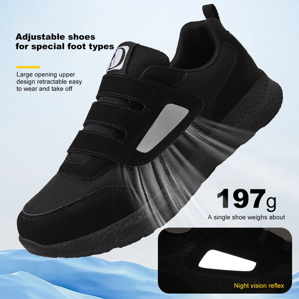 Design Diabetic Shoes Wide Walking Shoes with Adjustable Closure Slip-On Orthopedic Old people Shoes Sneakers for Men Women
