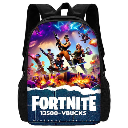 Mochila Escolar Infantil Hot Game com Lancheiras, Design-F-FortniteS, Estojos para Lápis, Mochilas Escolares para Rapazes e Raparigas, Melhor Presente
