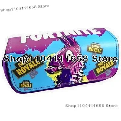 Fortnited Trousse Large Capacity Waterproof Velcro Pencil Case Student Black Estuche Stationery School Pennenzak Supplies