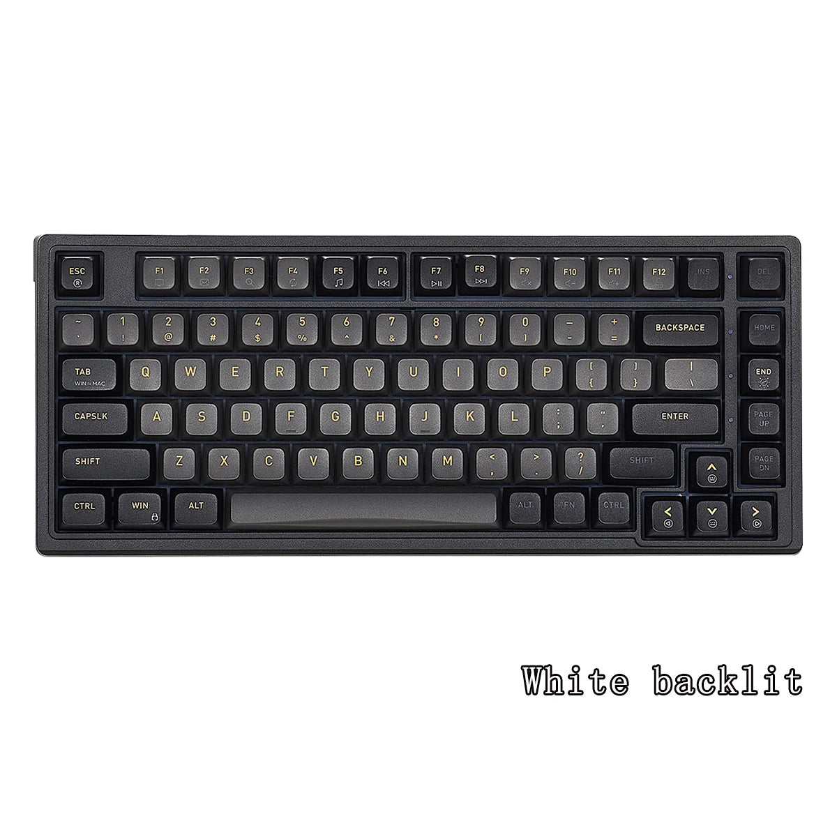 HEXGEARS M2 Mechanical Keyboard 87 Key Hot Swap PBT Gasket Structure White Backlit Macro Defined Gaming Mechanical Keyboard
