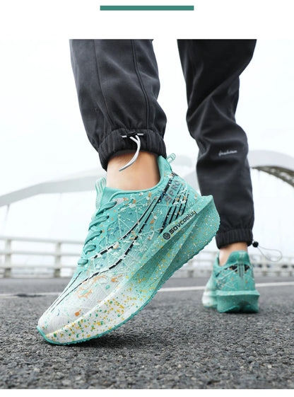 Running Shoes Carbon Board 2026 Marathon Cushion Men Sports Breathable Lightweight Women Comfortable Athletic Nonskid Sneakers