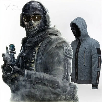 2025 Hot Unisex Adult Game Call of Duty Men Modern Warfare 2 Task Force 141 Ghost Coat Cosplay With Mask