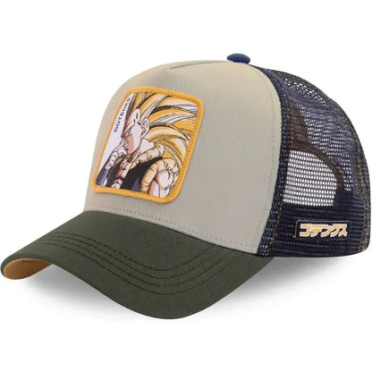 Dragon Ball Son Goku Cap Baseball Cap Summer Travel Peaked Cap Men's Embroidery Hip-Hop Sun Visor Adjustable Trucker Mesh Cap