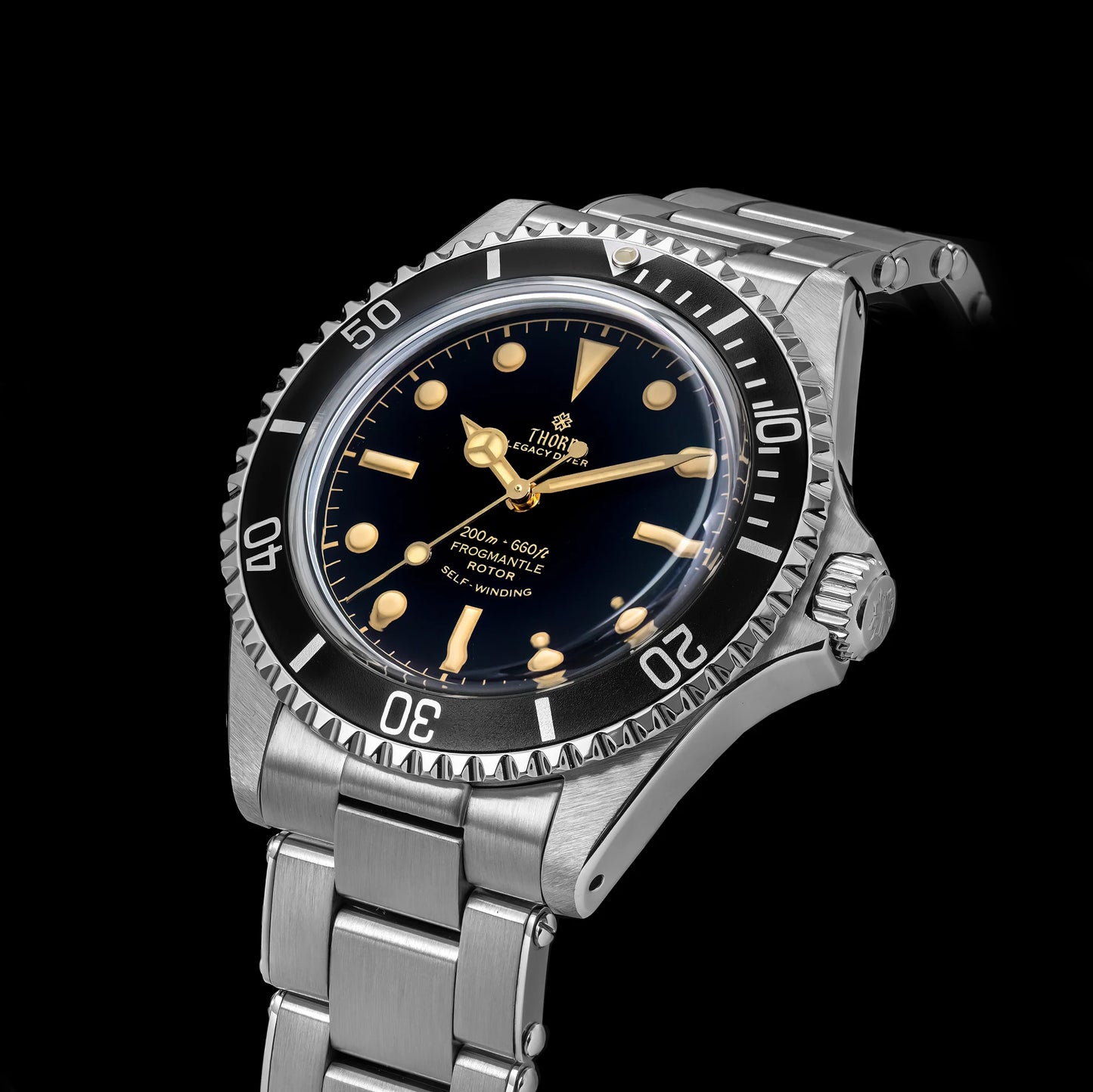 Thorn T023 V3 40mm Men Diving Watch PT5000 Automatic Movement Mechanical Vintage Watches 200m Water Resistance Sapphire