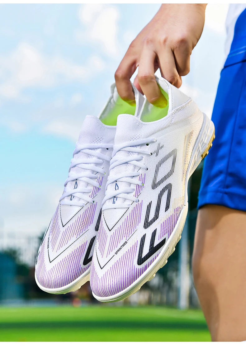 New Men Soccer Shoes High-quality Cleats Football Boots Sneakers Hot-selling Indoor Futsal Non-Slip Match Grass High-top Outdoor