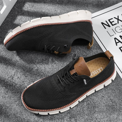 New men's large-sized casual shoes - Fly-Weave mesh breathable sports shoes, lightweight and slip-resistant men's shoes
