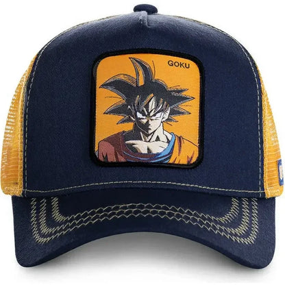 Dragon Ball Son Goku Cap Baseball Cap Summer Travel Peaked Cap Men's Embroidery Hip-Hop Sun Visor Adjustable Trucker Mesh Cap