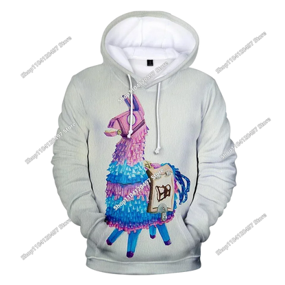 Children's Fortnite 2024 Sweatshirt 3D Digital Printed Hoodie Men's and Women's Pullover Jacket Long Sleeve Children's Gift