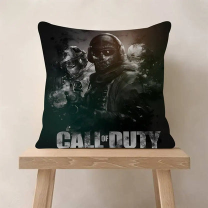 Klasická hra C-Call Of D-Duty personalizovaný polštář s obrázkem a textem, bytová dekorace, dárek do domácnosti, 45x45cm