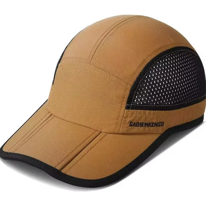 GADIEMKENSD Snabbtorkande, hopfällbara och bärbara basebollkepsar för män, sommar, havsvågbroderi, unisex, sport, solhattar, snapback-keps