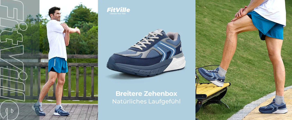 Fittington Wide Shoes For Man Walking Shoes Casual Sneakers Orthopedic Shoes Arch Support for Plantar Fasciitis Neuropathy