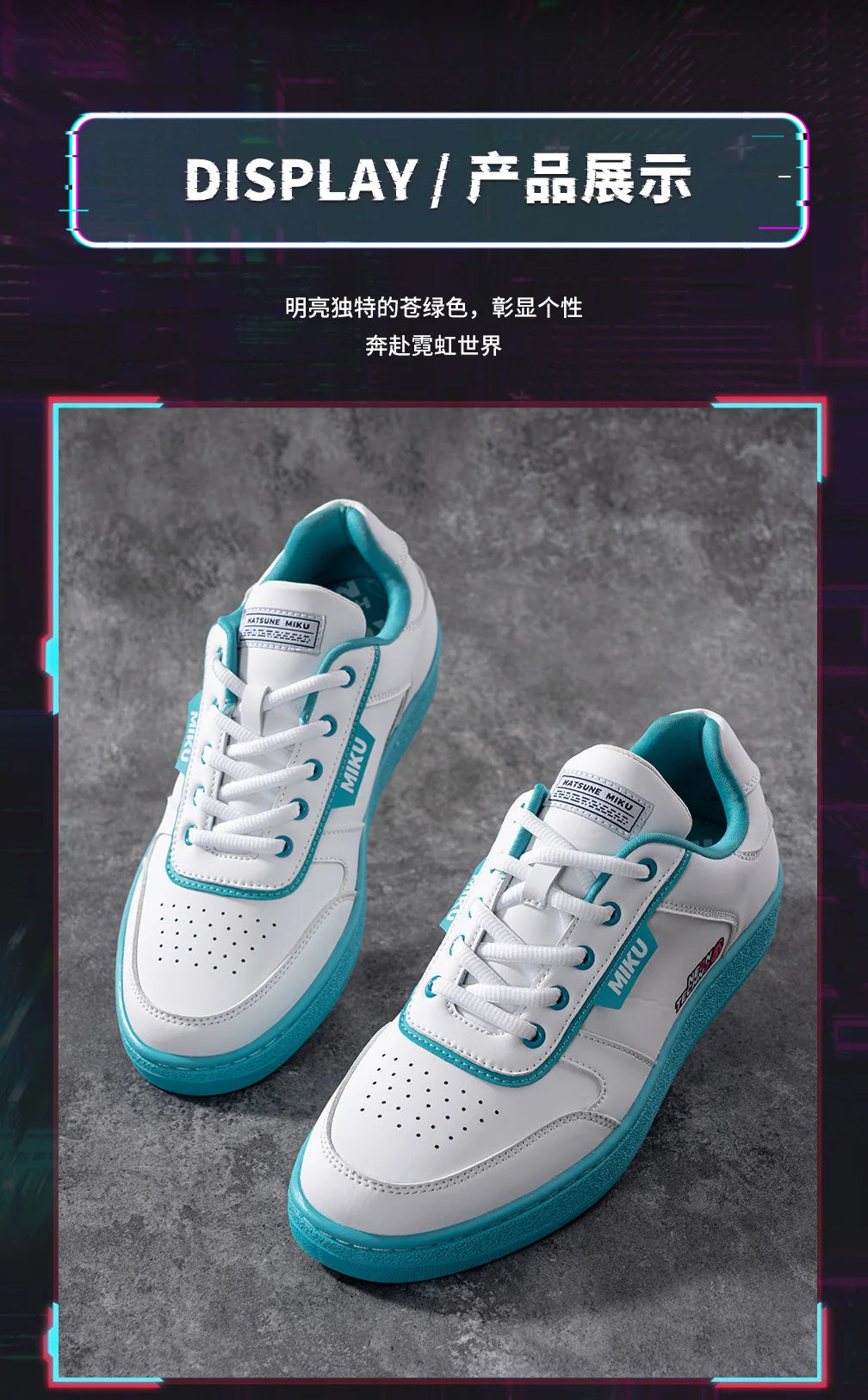 Buty Moeyu Hatsune Miku dla kobiet i mężczyzn – Vocaloid, cosplay, anime – męskie trampki, tenisówki, sznurowane, sportowe, do biegania, obuwie codzienne