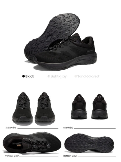 Baasploa Hiking Shoes Men Outdoor Waterproof Camping Resistant Non Slip Sneakers Male Casual Lightweight Lace-Up Walking Shoes