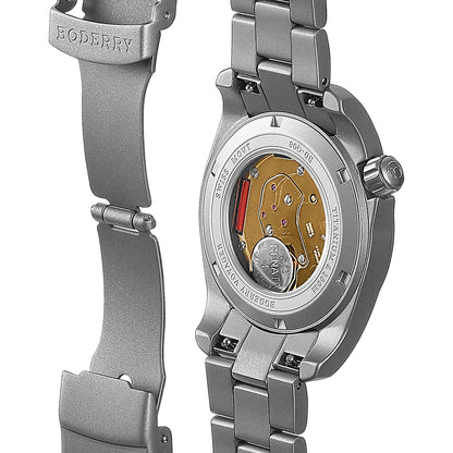 Boderry Field Watch Titanium Quartz Watches VOYAGER 38 Mens 100M Waterproof Clock Military Sport Luminous Business Wristwatch
