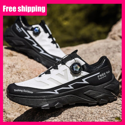 Mens Sneakers Casual Outdoor Anti Slip Shock-absorbing Versatile Off Road Hiking Shoes Comfortable Soft Sole Running Shoes Man