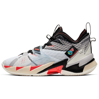Ténis de basquetebol Nike Genuine JORDAN para homem, cano médio, almofadados e duráveis CD3002-101