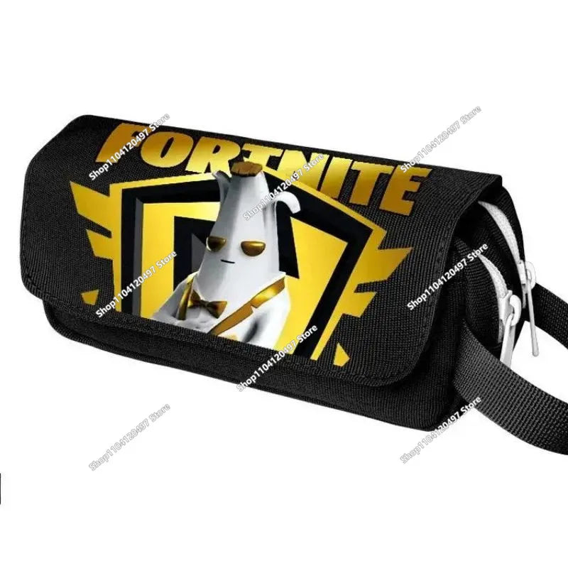 Fortnite Kids Pencil Bag Kawaii Pencil Case Large Capacity Waterproof Handheld Cosplay Pencil Pouch Office Stationery Gift Toy