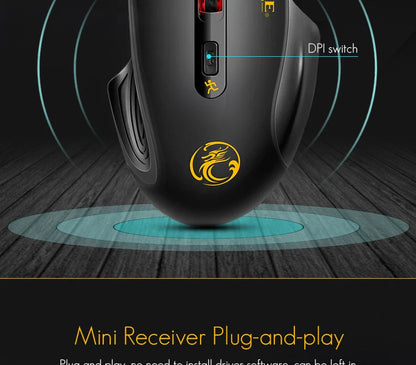 Silent 2.4G USB Wireless Mouse Battery Style Optical Tracking Computer Mice Receiver Soundless Mice For Office Laptop Ipad Mac