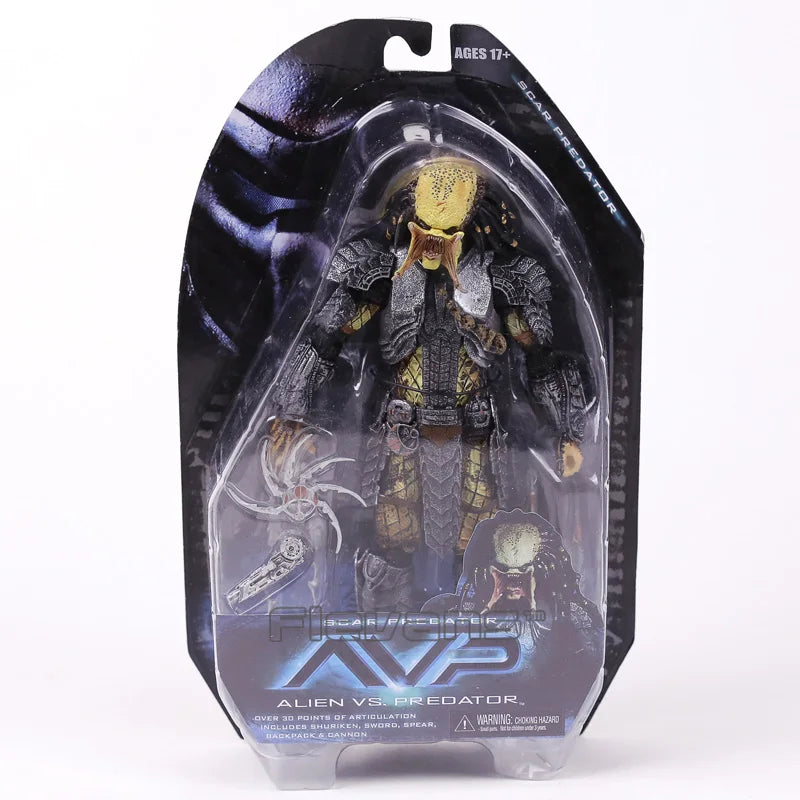 NECA AVP Alien vs. Predator Chopper Celtic Scar Predator Φιγούρα Δράσης 7" Αρθρωτό Κινητό Μοντέλο Παιχνίδι