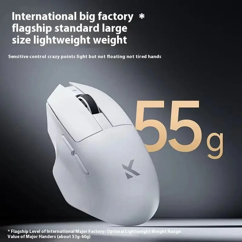 NAUJA G7 PRO žaidimų pelė, trijų režimų belaidė „Bluetooth“ ergonomiška lengva pelė, pritaikytas PC biuro ir žaidėjų aksesuaras