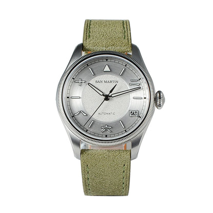 San Martin 39.5mm Retro Chinese Characters Indices Dial Men Pilot Watch YN55 100M Waterproof BGW-X1 Luminous SN0033C