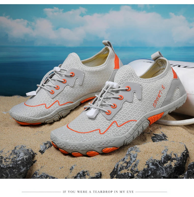 Men Wading Shoes Barefoot Quick-Drying Beach Shoes Outdoor Non-Slip Upstream Swimming Diving Shoes Women Water Sports Shoes